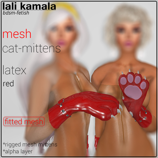 Lali's Cat-Mittens Latex Red