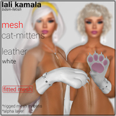 Lali's Cat-Mittens Leather White