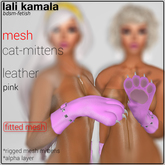 Lali's Cat-Mittens Leather Pink