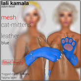 Lali's Cat-Mittens Leather Blue
