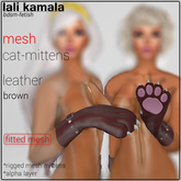 Lali's Cat-Mittens Leather Brown
