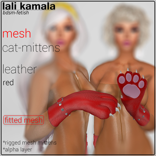 Lali's Cat-Mittens Leather Red
