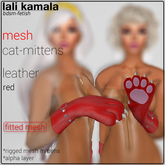Lali's Cat-Mittens Leather Red