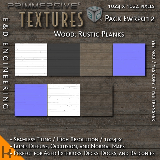 Second Life Marketplace - [kWRP012] 1024px Aged Wooden Plank Textures ...