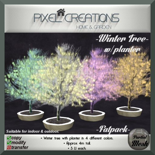 [PC] WINTER TREE W/PLANTER - FATPACK (P.Mesh) (Boxed)