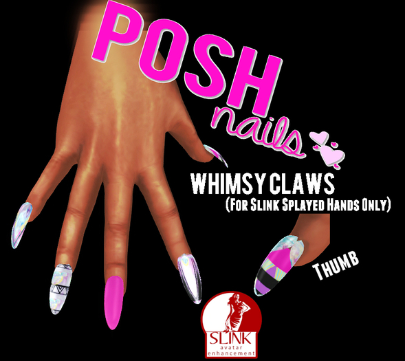 Posh Nails - Whimsy Claws (Splayed Slink Hands) Size S