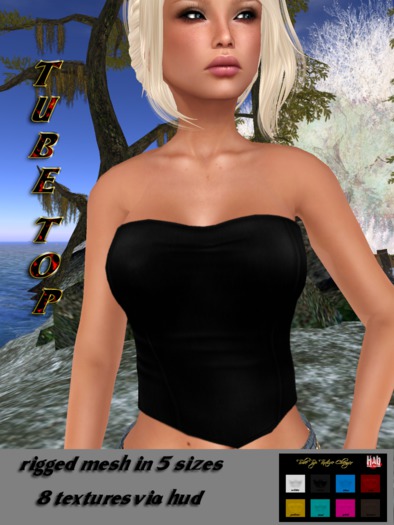 Mesh Tube Top Leather