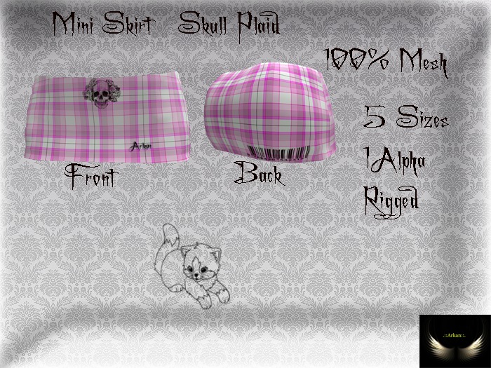 Mini Skirt Skull Plaid .::Arkan::.