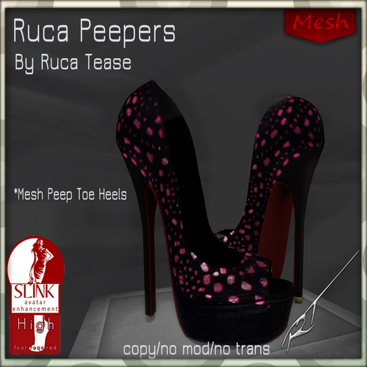 RT PEEP TOE HEELS DOTS 