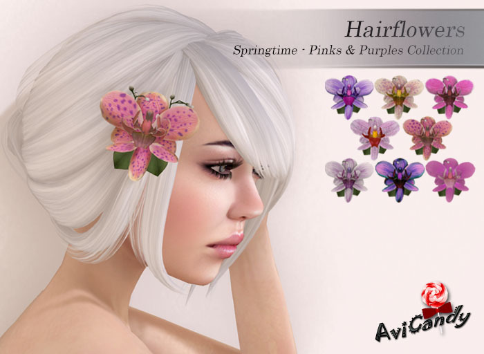 AVICANDY Springtime Hair Flower - Pinks N Purples