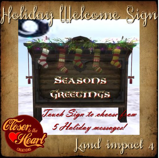 Holiday Welcome Sign BOXED
