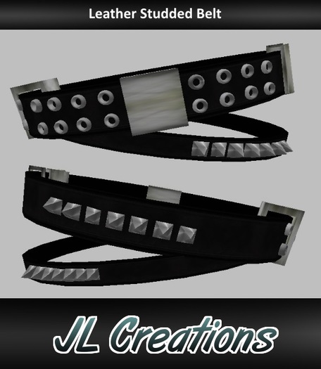 Simple Leather Studded Belt 