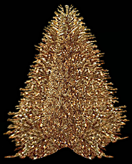 3D ANIMATED SPARKLING GOLD CHRISTMAS TREE