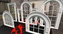 Victorian Mansion Windows Set with Victorian Window Texture pack VMW 148X148X
