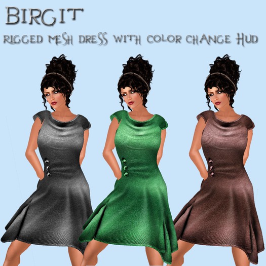 *SOIR* Mesh Dress Birgit Green