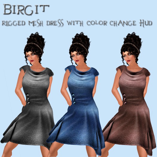 *SOIR* Mesh Dress Birgit Blue