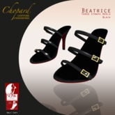 *Chopard Couture* Beatrice Three Straps Heels Black (Slink-M)