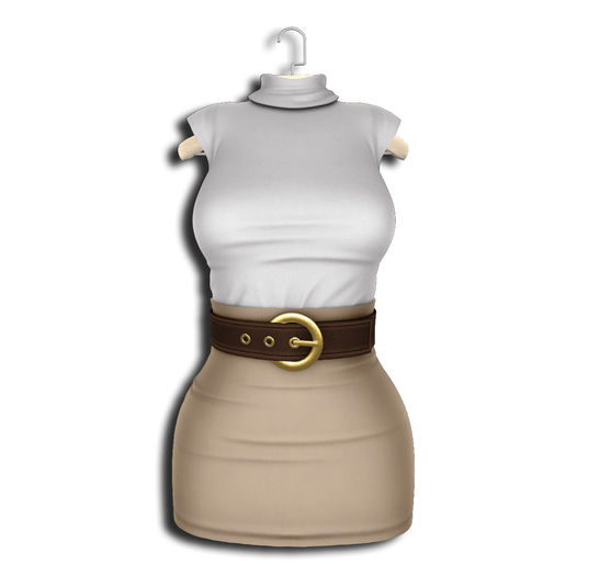 .:Vitrimi:. Belted Outfit Cream/Wht