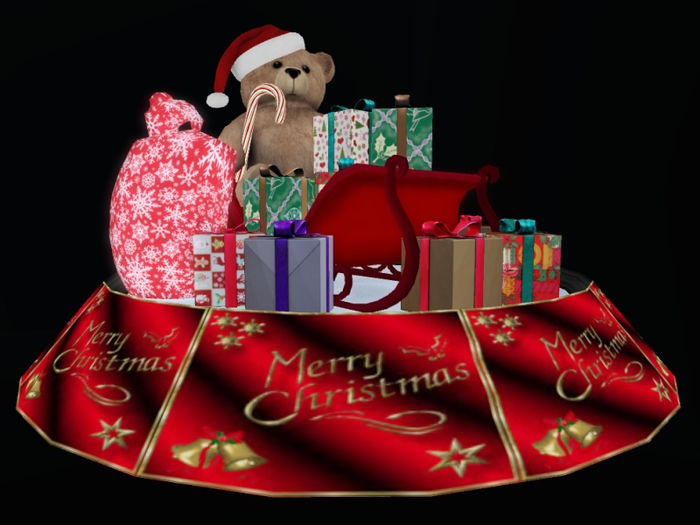 3D SANTA BEAR TABLE CENTER PIECE (mesh)