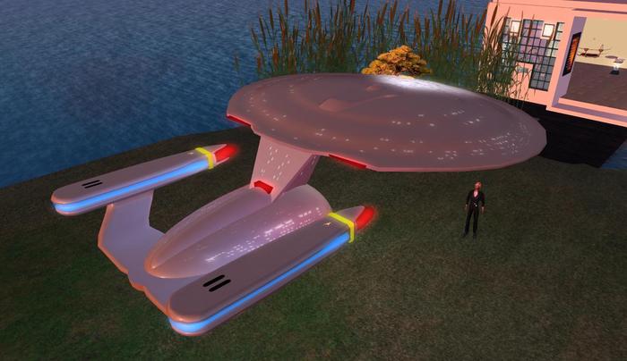 Flyable Sculpted Galaxy Class Starship 