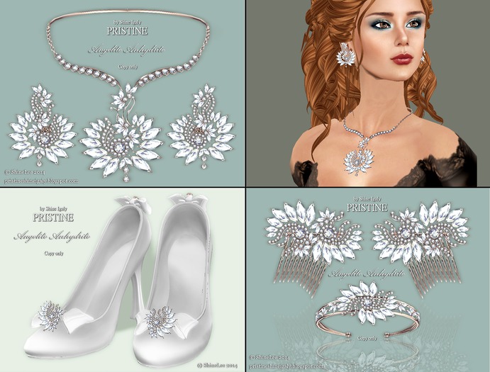 Pristine Angelite Necklace & Earrings