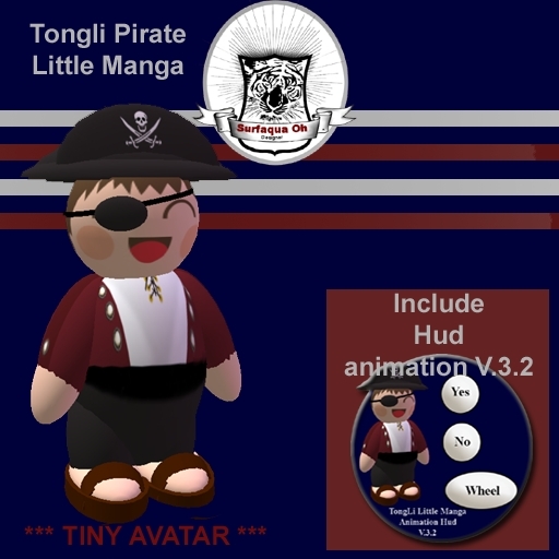 Tongli pirate - tiny avatars - japan anime - open box