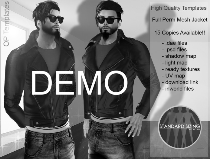 DEMO Semi Exclusive Mesh Male Leather Jacket  Op Temp 021-ONLY 12 LEFT