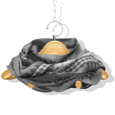 Alex Round Scarf Knit Gray