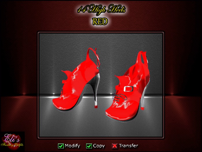14 High Heels Boots Red - Eli's