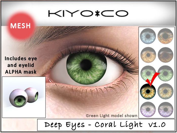 Kiyo*Co - Deep Eyes CoralLight v1.0 (boxed)