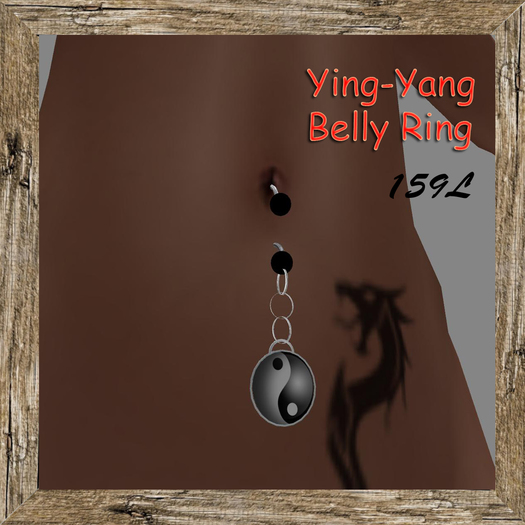 ying yang belly piercing