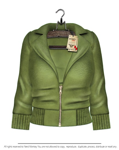 [N*Monkey] 'Leather Jacket Olive 