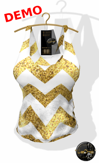 * LeChic * Chevrons tank - Gold DEMO