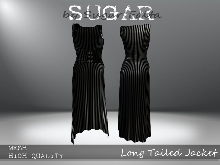SUGAR - Long Tailed Jacket - PINSTRIPE - BOXED