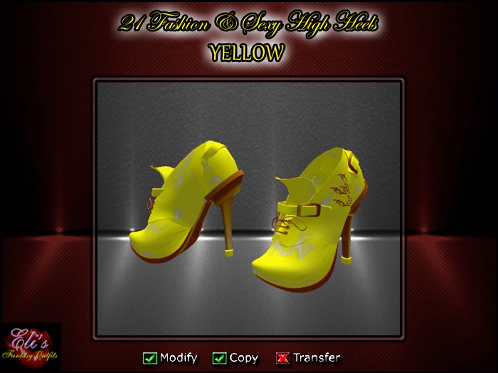 21 High Heels Yellow - Eli's
