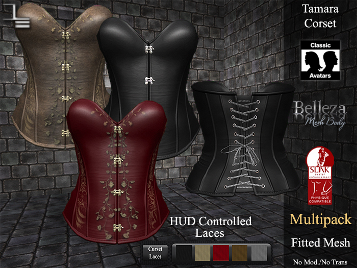 DE Designs - Tamara Corset - Leather Multipack