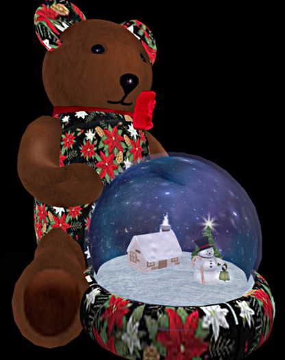 BOXED MESH TEDDY IN CHRISTMAS STOCKING-OPEN ME