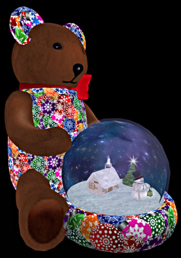 BOXED MESH TEDDY IN CHRISTMAS STOCKING-OPEN ME