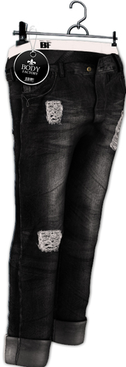 [BODY FACTORY] Walker Jeans (Ripped-Black)
