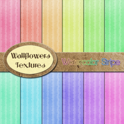 *Wallflowers* Watercolor Stripe