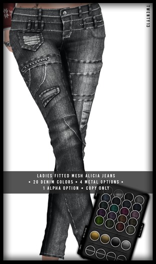 .t13. Alicia Jeans - Fitted Mesh w/ HUD [wear2unpack] 