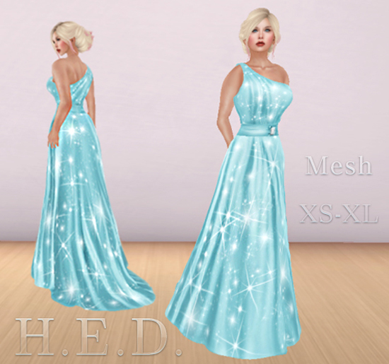 H.E.D. Ice Blue Sparkle vestido