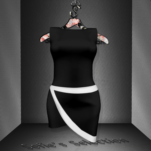 <S> Mesh Spring 2015 Dress Black&White