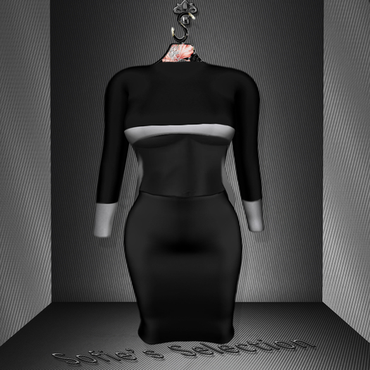 <S> Mesh Smoking Outfit Black