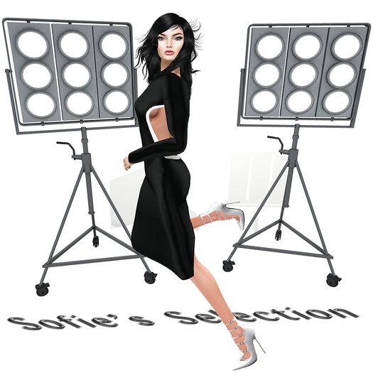 <S> Mesh Open Back Dress Black