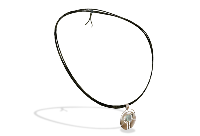 MENS ROUND PENDANT NECKLACE