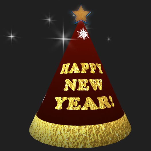 New Years Hat with Fireworks ver. 2 - Red
