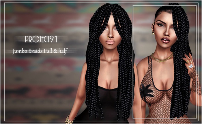 Jumbo Braids Half Purple