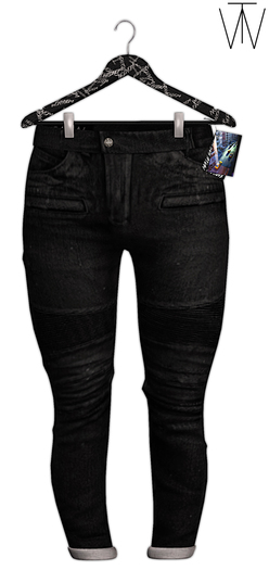 Wonton: Malbain Denim Jeans / Blak