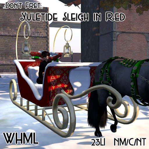 .:Don't Fret:. Yuletide Sleigh (Red) WHML
